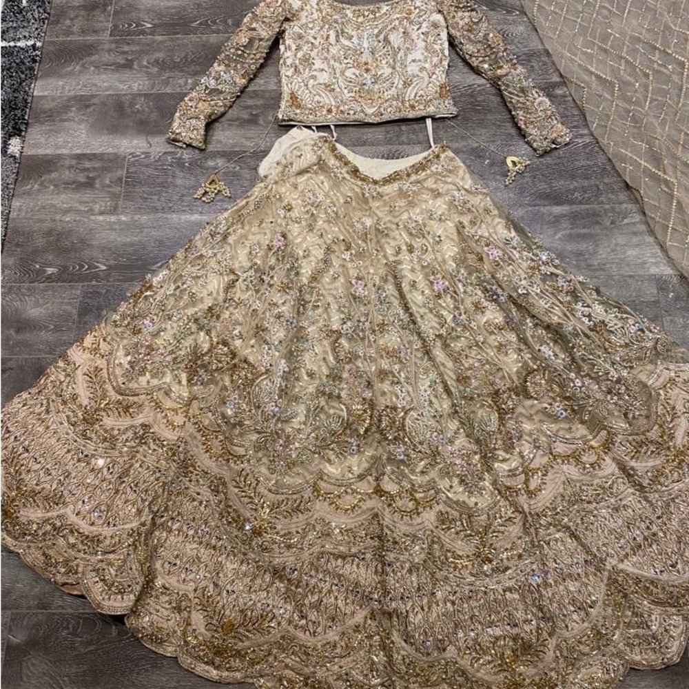 Elegant Embroidered Bridal Lengha Set